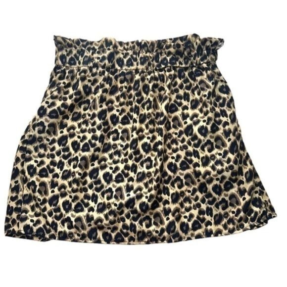 Umgee Leopard Print Button-Front Mini Skirt Animal Print Womens Size Small - Picture 2 of 6